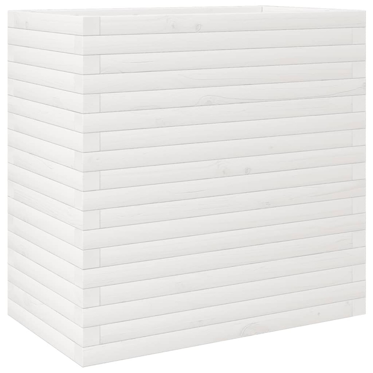 vidaXL Ζαρντινιέρα Κήπου Λευκή 70x40x68,5 εκ. από Μασίφ Ξύλο Πεύκου
