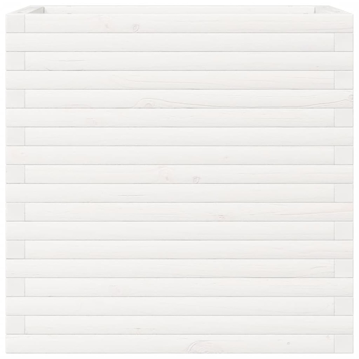 vidaXL Ζαρντινιέρα Κήπου Λευκή 70x40x68,5 εκ. από Μασίφ Ξύλο Πεύκου