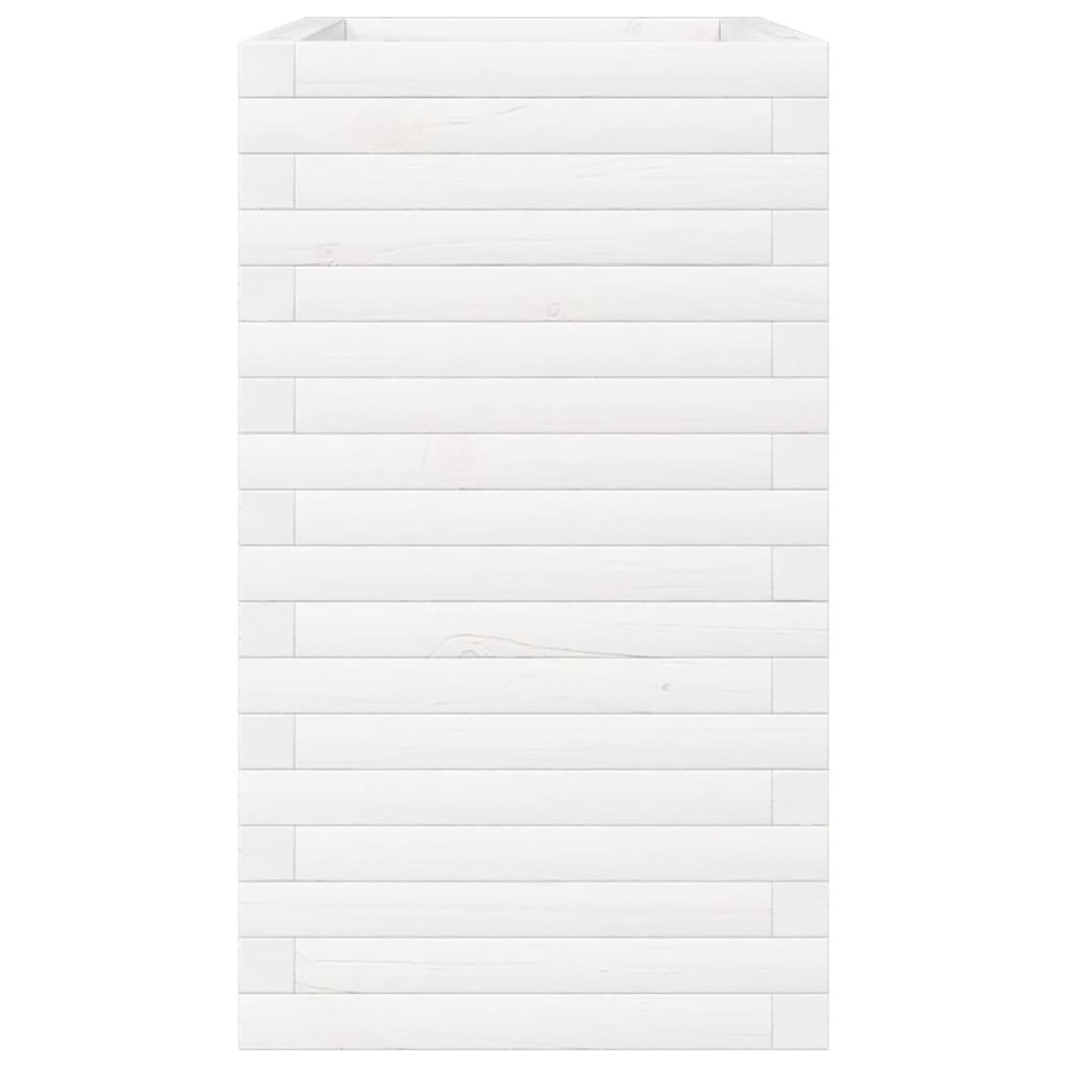 vidaXL Ζαρντινιέρα Κήπου Λευκή 70x40x68,5 εκ. από Μασίφ Ξύλο Πεύκου
