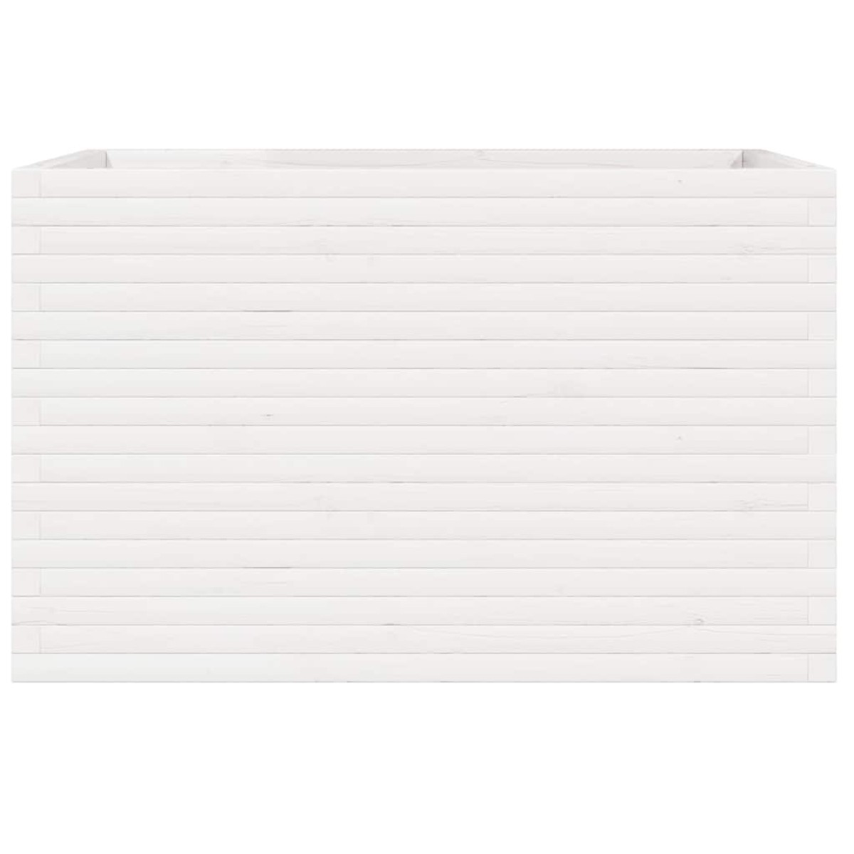 vidaXL Ζαρντινιέρα Κήπου Λευκή 110x60x68,5 εκ. από Μασίφ Ξύλο Πεύκου