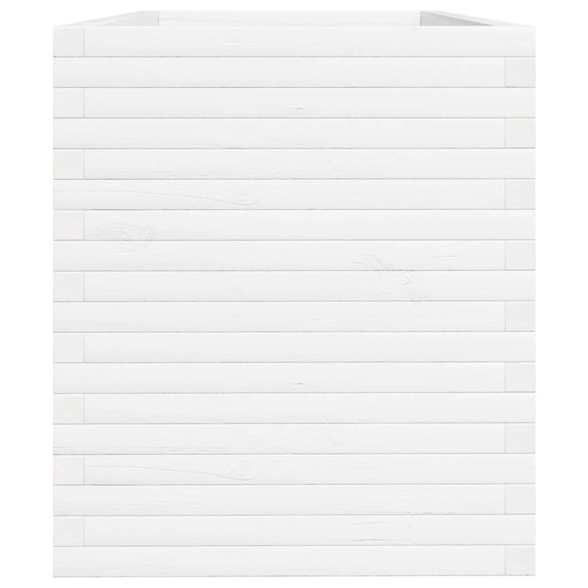 vidaXL Ζαρντινιέρα Κήπου Λευκή 110x60x68,5 εκ. από Μασίφ Ξύλο Πεύκου