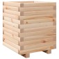 vidaXL Ζαρντινιέρα Λευκή 40x40x49,5 εκ από Μασίφ Ξύλο Πεύκου