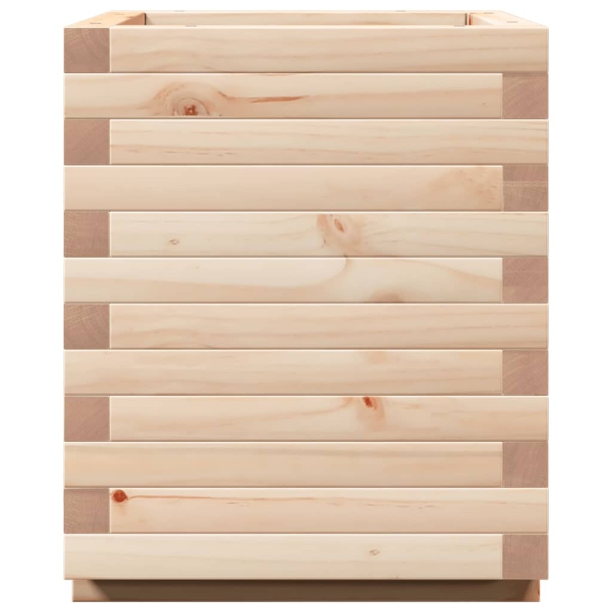 vidaXL Ζαρντινιέρα Λευκή 40x40x49,5 εκ από Μασίφ Ξύλο Πεύκου