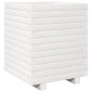 vidaXL Ζαρντινιέρα Λευκή 40x40x49,5 εκ. από Μασίφ Ξύλο Πεύκου