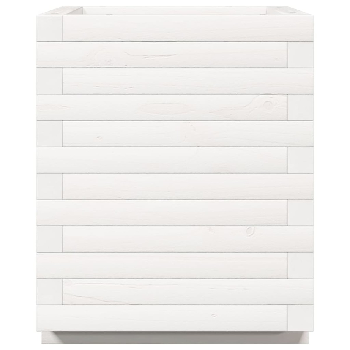 vidaXL Ζαρντινιέρα Λευκή 40x40x49,5 εκ. από Μασίφ Ξύλο Πεύκου