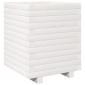 vidaXL Ζαρντινιέρα Λευκή 40x40x49,5 εκ. από Μασίφ Ξύλο Πεύκου
