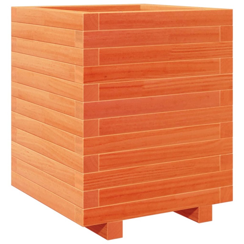 vidaXL Ζαρντινιέρα Καφέ Κεριού 40x40x49,5 εκ. από Μασίφ Ξύλο Πεύκου