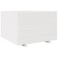 vidaXL Ζαρντινιέρα Κήπου Λευκή 70x70x49,5 εκ. από Μασίφ Ξύλο Πεύκου