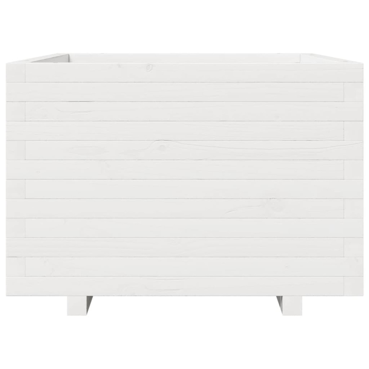 vidaXL Ζαρντινιέρα Κήπου Λευκή 70x70x49,5 εκ. από Μασίφ Ξύλο Πεύκου