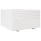vidaXL Ζαρντινιέρα Κήπου Λευκή 80x80x49,5 εκ. από Μασίφ Ξύλο Πεύκου