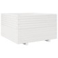 vidaXL Ζαρντινιέρα Κήπου Λευκή 80x80x49,5 εκ. από Μασίφ Ξύλο Πεύκου