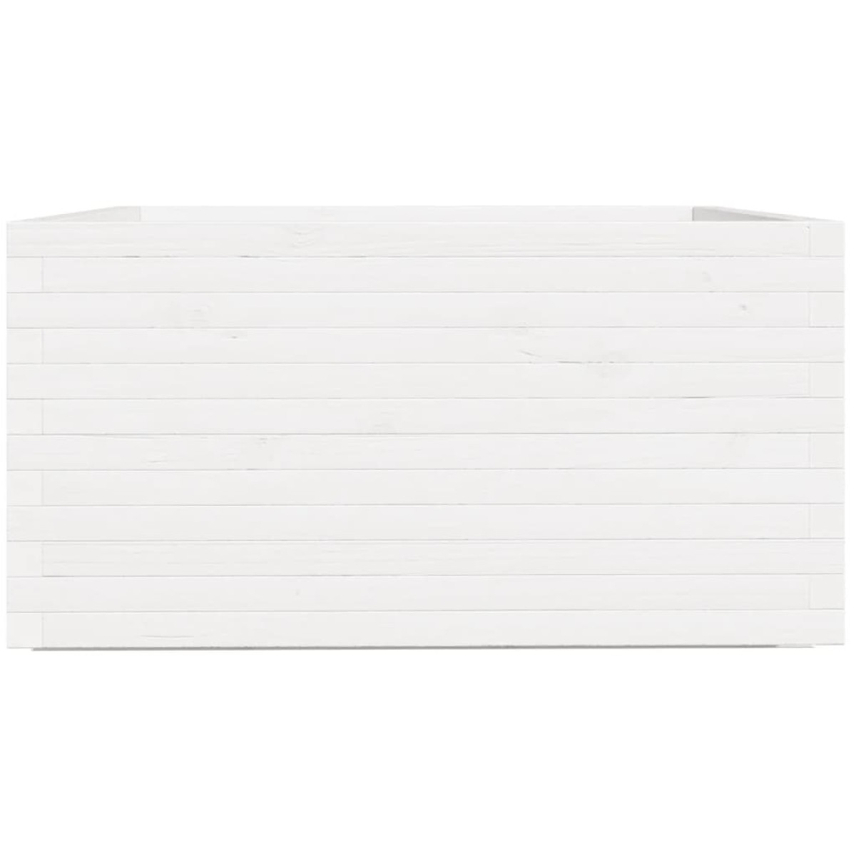 vidaXL Ζαρντινιέρα Κήπου Λευκή 90x90x49,5 εκ. από Μασίφ Ξύλο Πεύκου