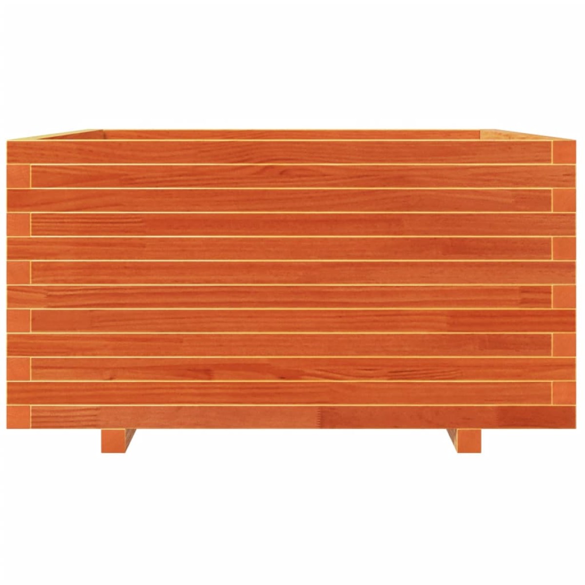 vidaXL Ζαρντινιέρα Καφέ Κεριού 90x90x49,5 εκ. από Μασίφ Ξύλο Πεύκου