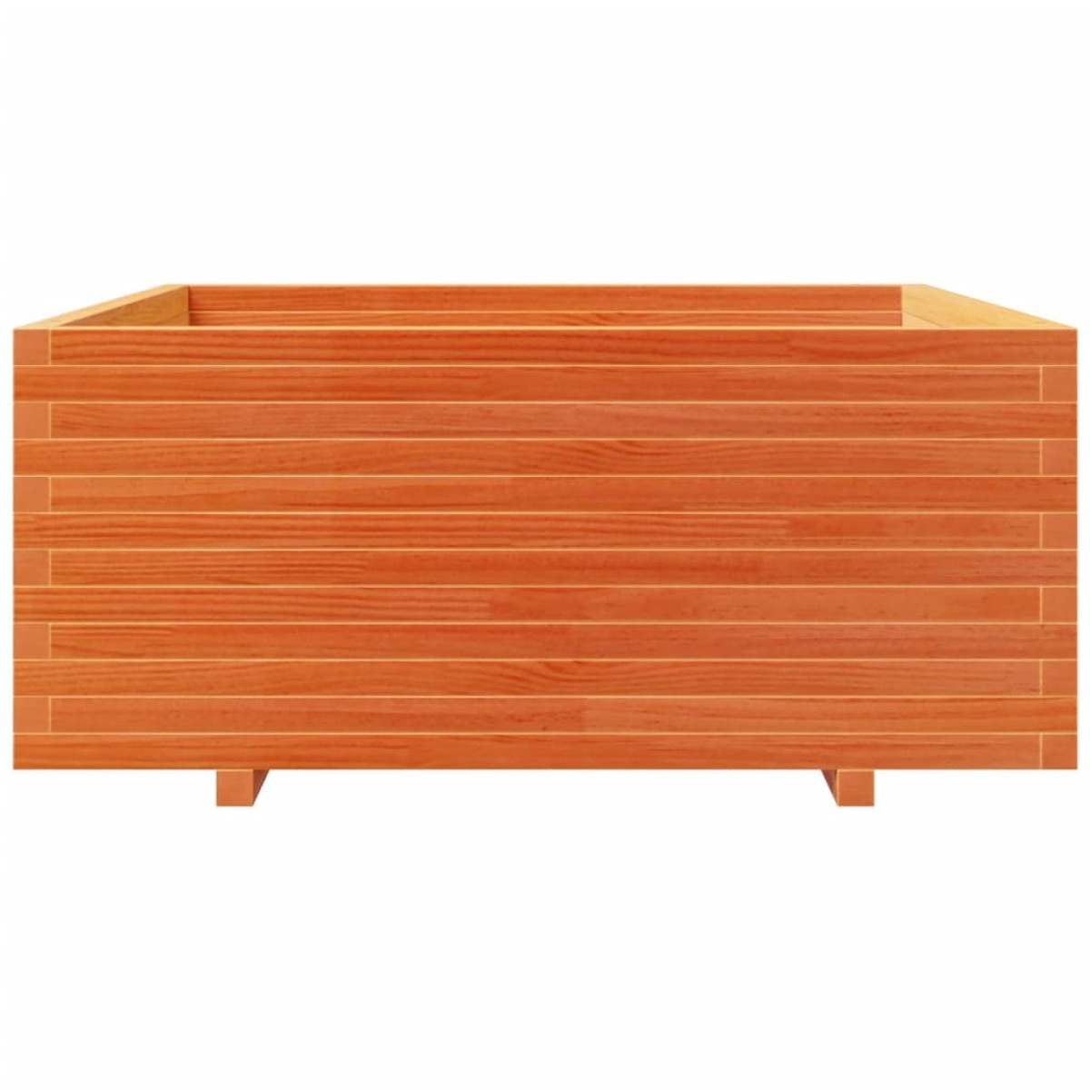 vidaXL Ζαρντινιέρα Καφέ Κεριού 110x110x49,5 εκ. από Μασίφ Ξύλο Πεύκου