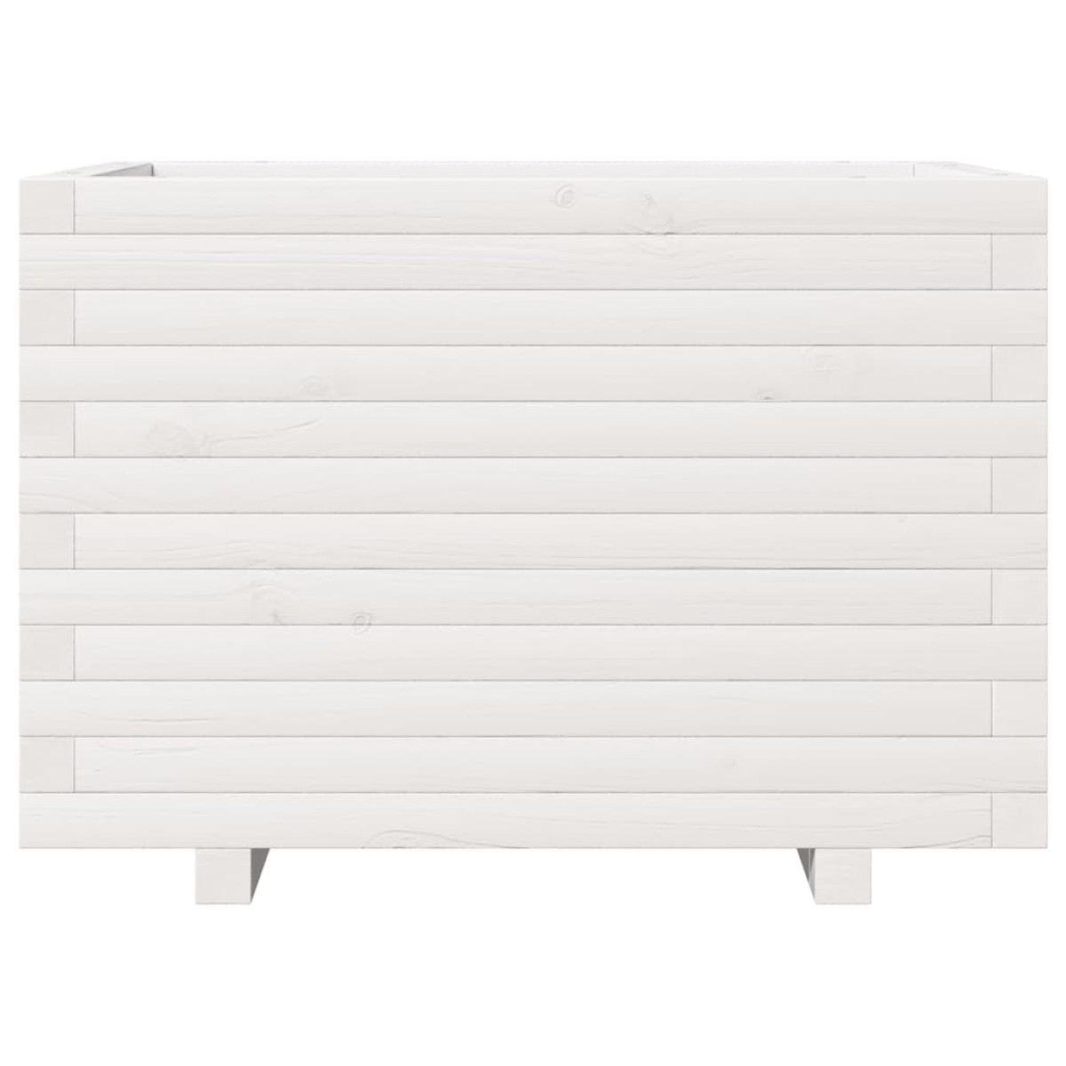 vidaXL Ζαρντινιέρα Κήπου Λευκή 70x40x49,5 εκ. από Μασίφ Ξύλο Πεύκου