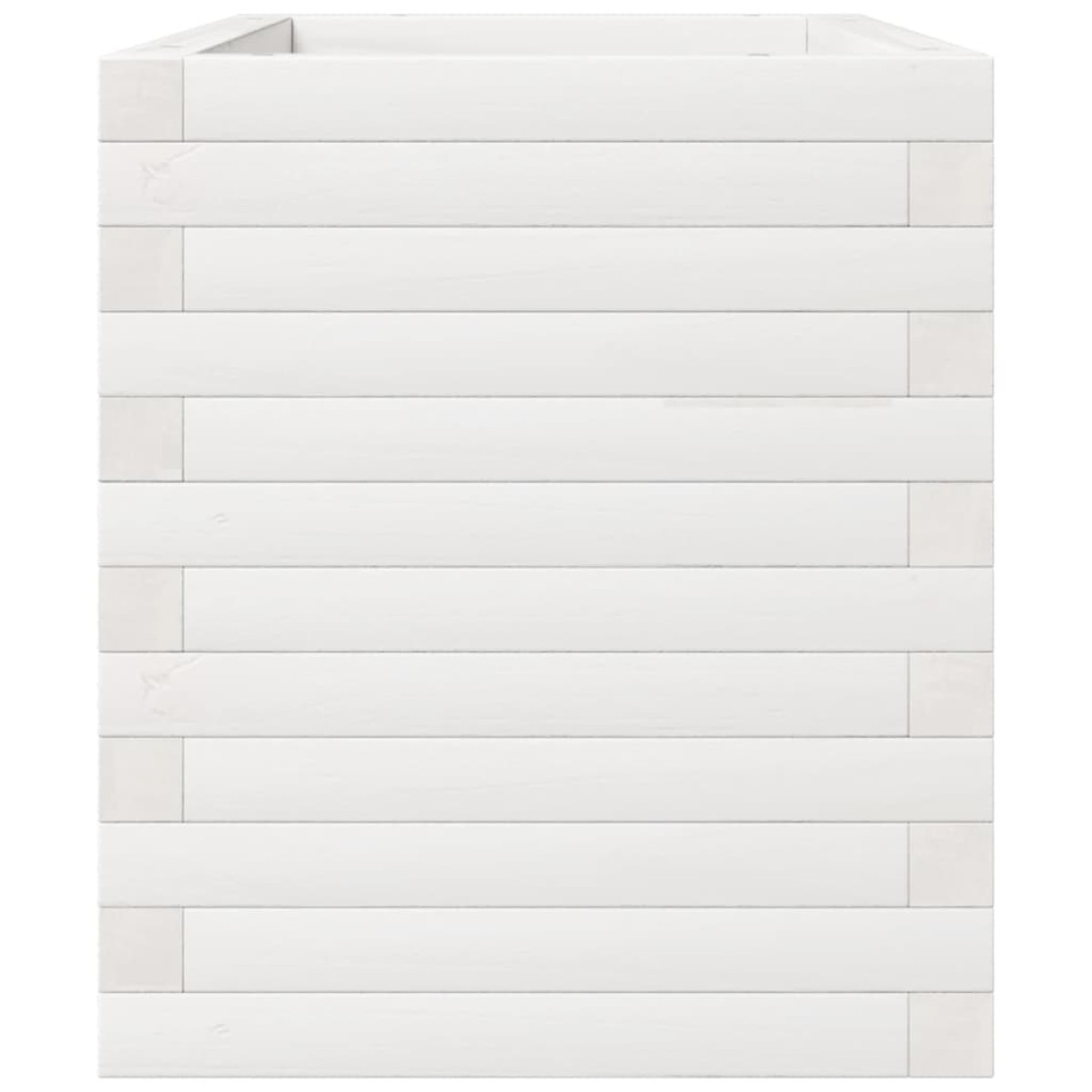 vidaXL Ζαρντινιέρα Κήπου Λευκή 70x40x49,5 εκ. από Μασίφ Ξύλο Πεύκου