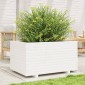 vidaXL Ζαρντινιέρα Κήπου Λευκή 90x60x49,5 εκ. από Μασίφ Ξύλο Πεύκου