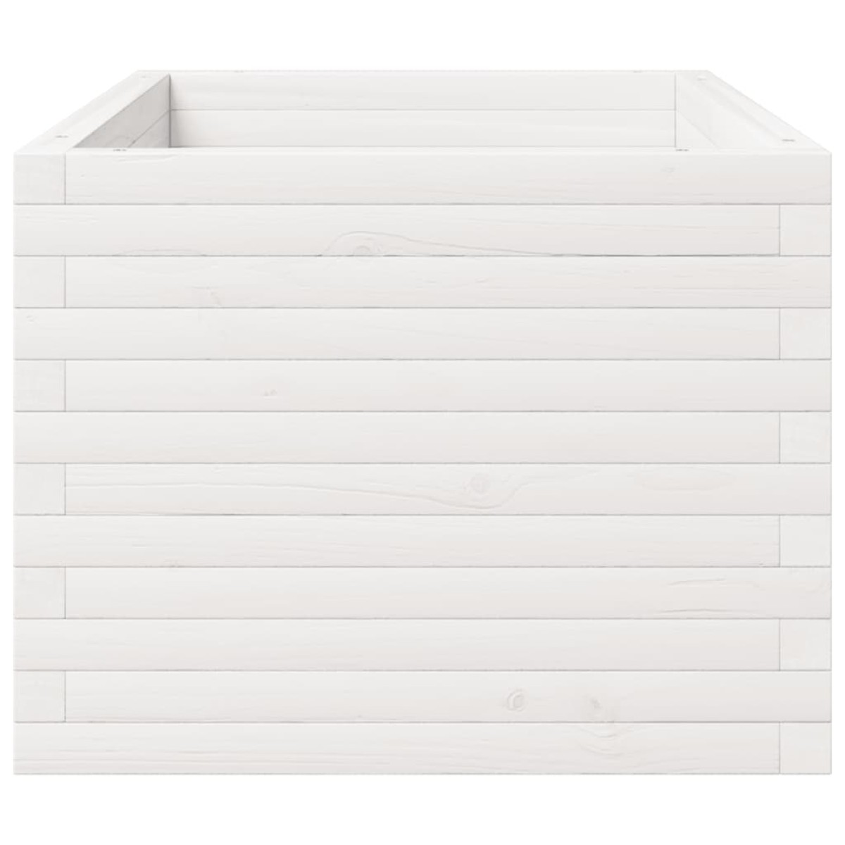vidaXL Ζαρντινιέρα Κήπου Λευκή 90x60x49,5 εκ. από Μασίφ Ξύλο Πεύκου