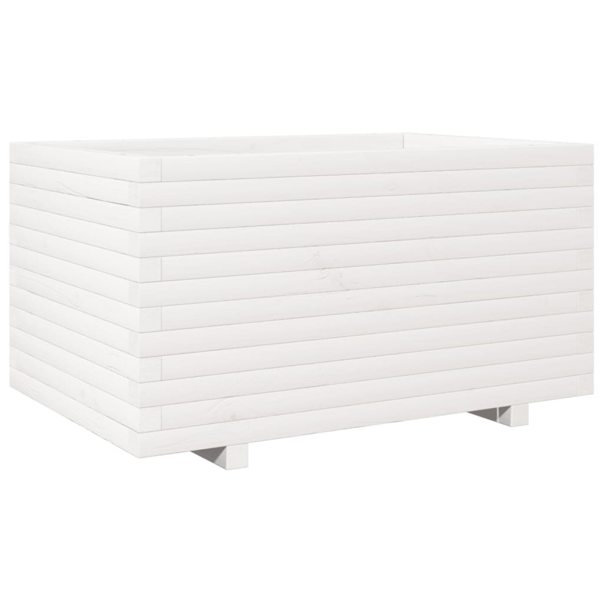 vidaXL Ζαρντινιέρα Κήπου Λευκή 90x60x49,5 εκ. από Μασίφ Ξύλο Πεύκου