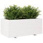 vidaXL Ζαρντινιέρα Κήπου Λευκή 110x60x49,5 εκ. από Μασίφ Ξύλο Πεύκου