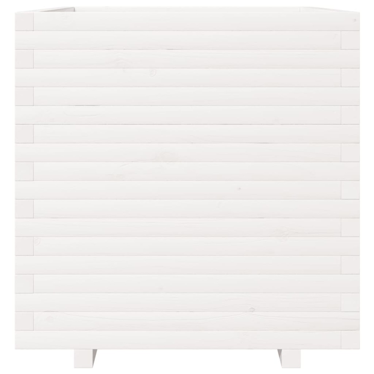 vidaXL Ζαρντινιέρα Κήπου Λευκή 70x70x72,5 εκ. από Μασίφ Ξύλο Πεύκου