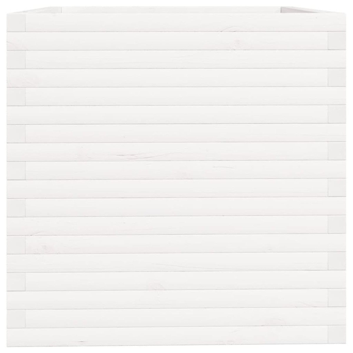 vidaXL Ζαρντινιέρα Κήπου Λευκή 70x70x72,5 εκ. από Μασίφ Ξύλο Πεύκου