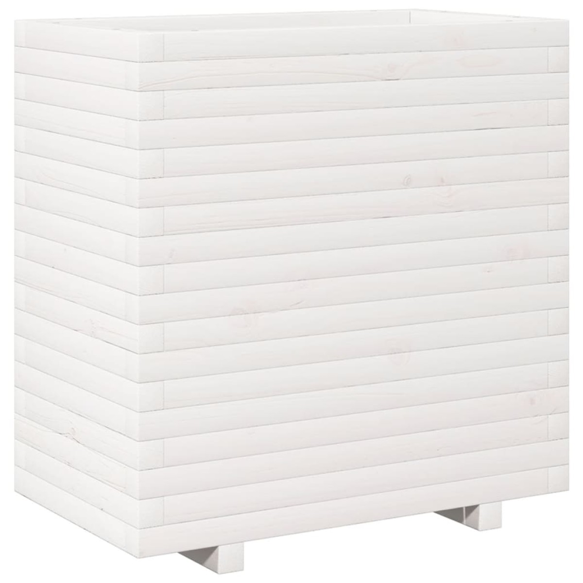 vidaXL Ζαρντινιέρα Κήπου Λευκή 70x40x72,5 εκ. από Μασίφ Ξύλο Πεύκου