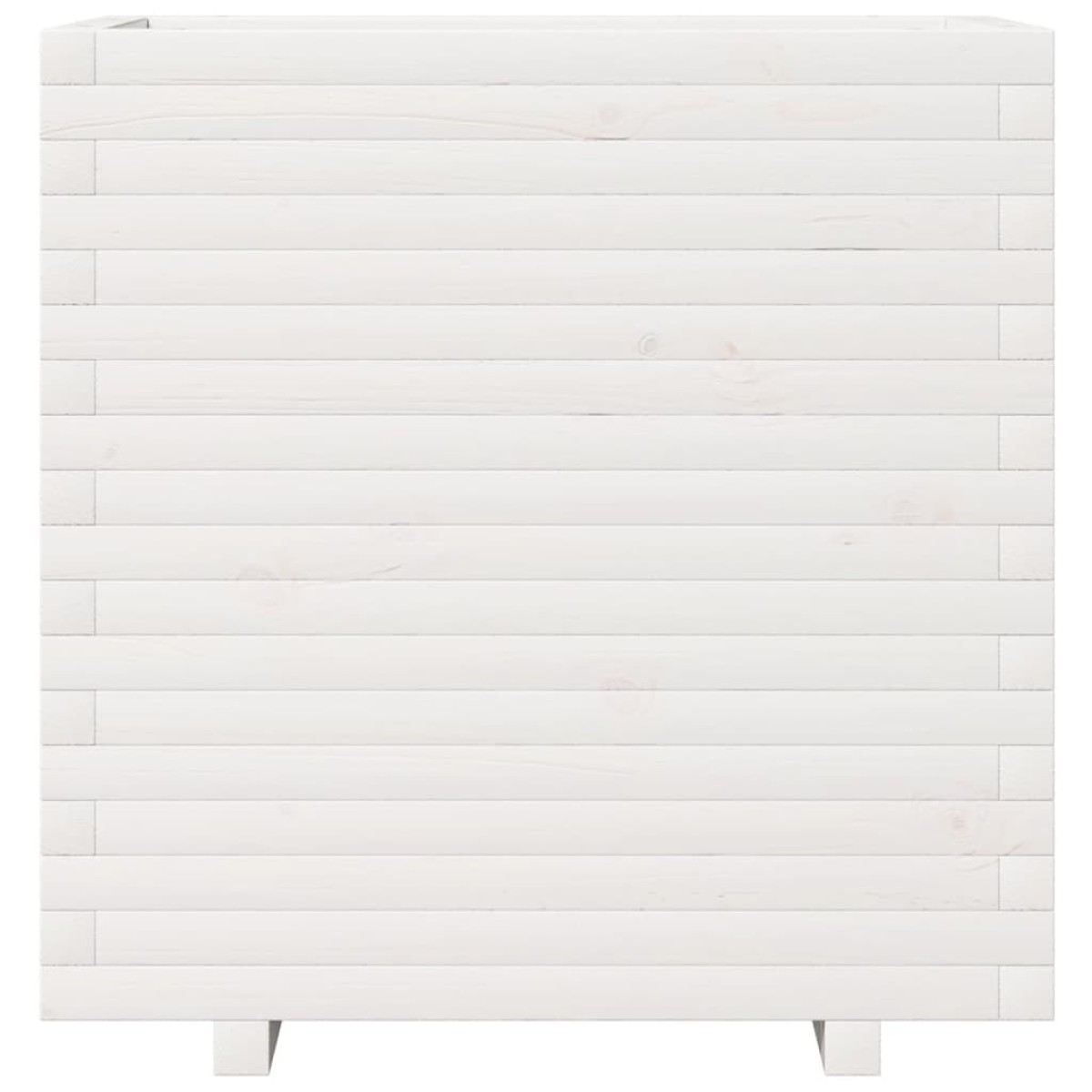 vidaXL Ζαρντινιέρα Κήπου Λευκή 70x40x72,5 εκ. από Μασίφ Ξύλο Πεύκου