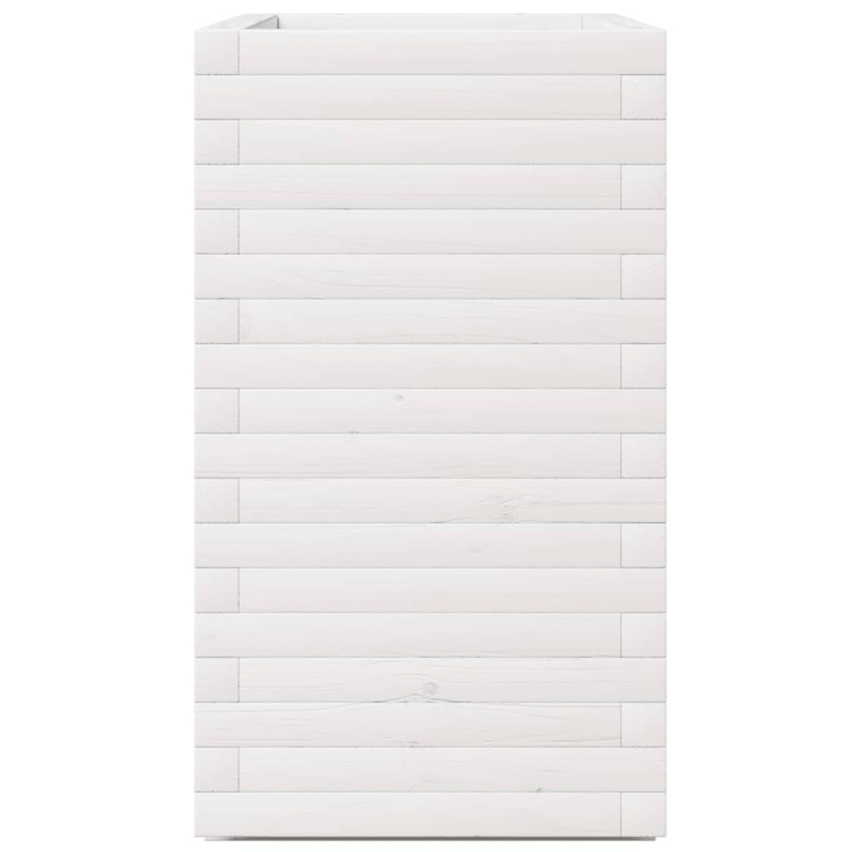 vidaXL Ζαρντινιέρα Κήπου Λευκή 70x40x72,5 εκ. από Μασίφ Ξύλο Πεύκου