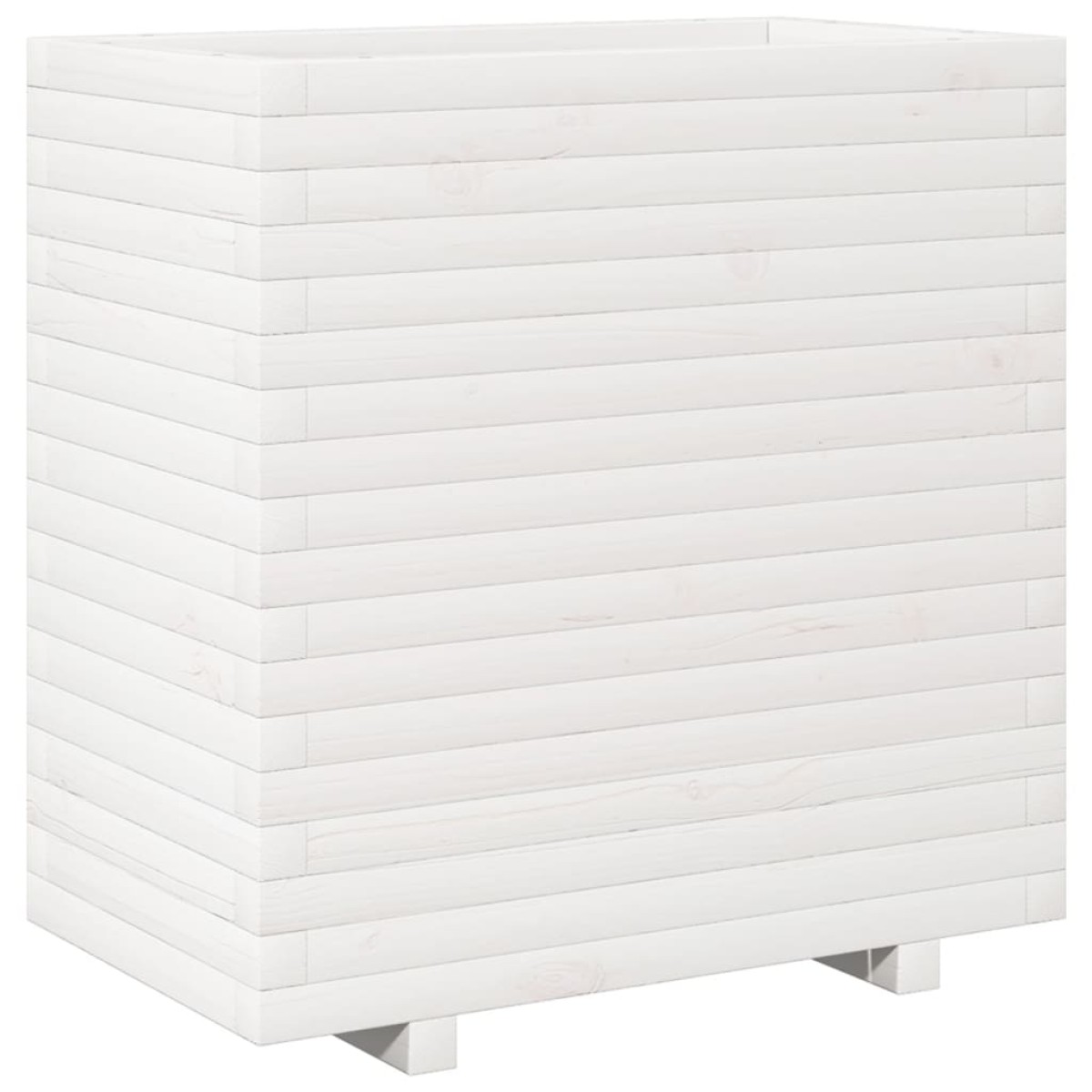 vidaXL Ζαρντινιέρα Κήπου Λευκή 70x40x72,5 εκ. από Μασίφ Ξύλο Πεύκου