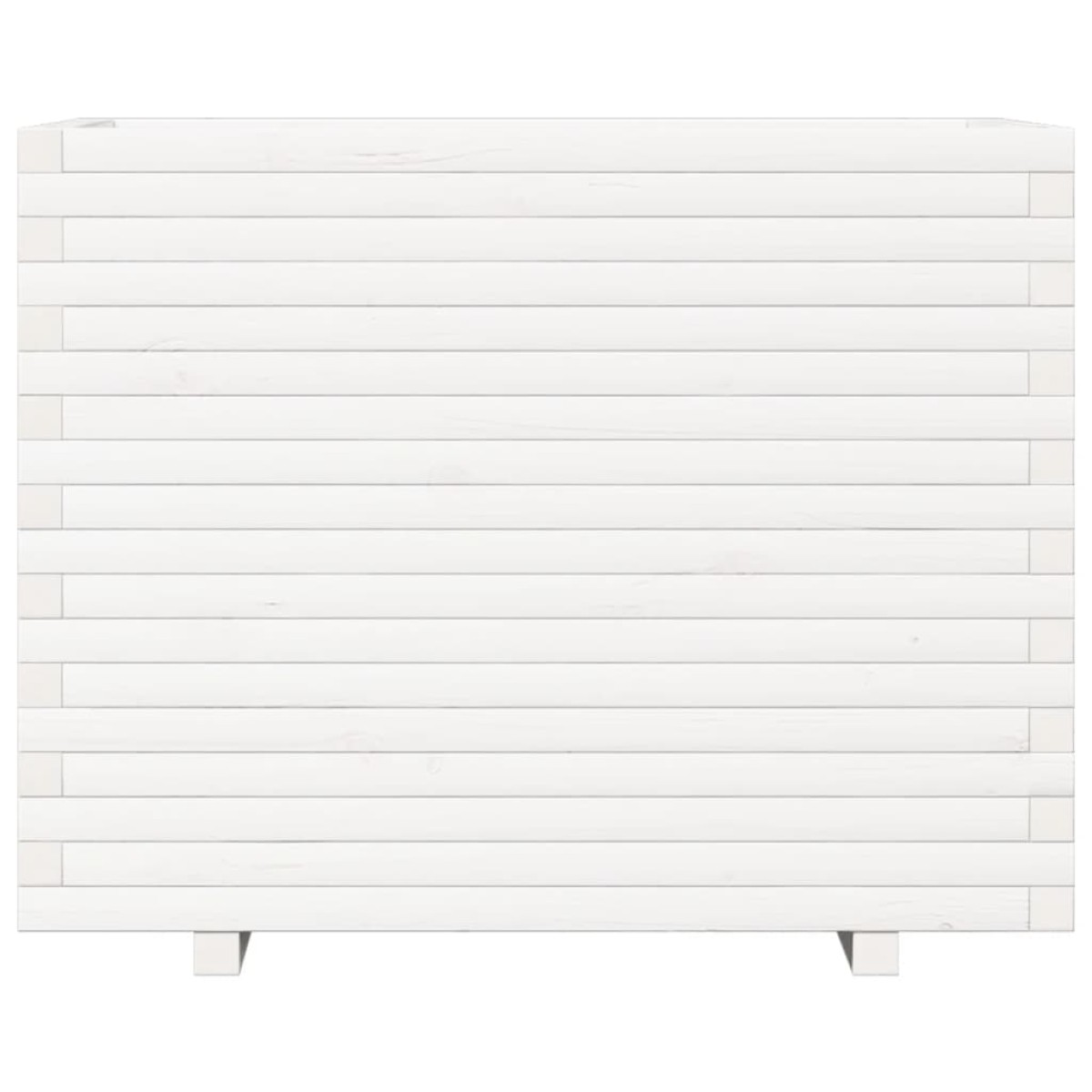 vidaXL Ζαρντινιέρα Κήπου Λευκή 90x60x72,5 εκ. από Μασίφ Ξύλο Πεύκου