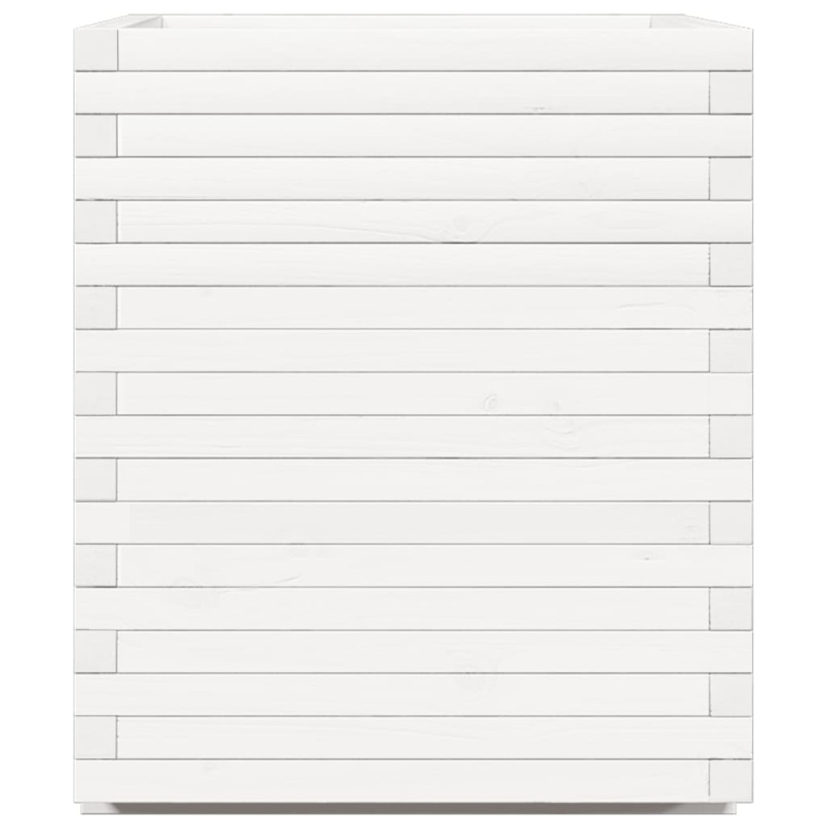 vidaXL Ζαρντινιέρα Κήπου Λευκή 90x60x72,5 εκ. από Μασίφ Ξύλο Πεύκου