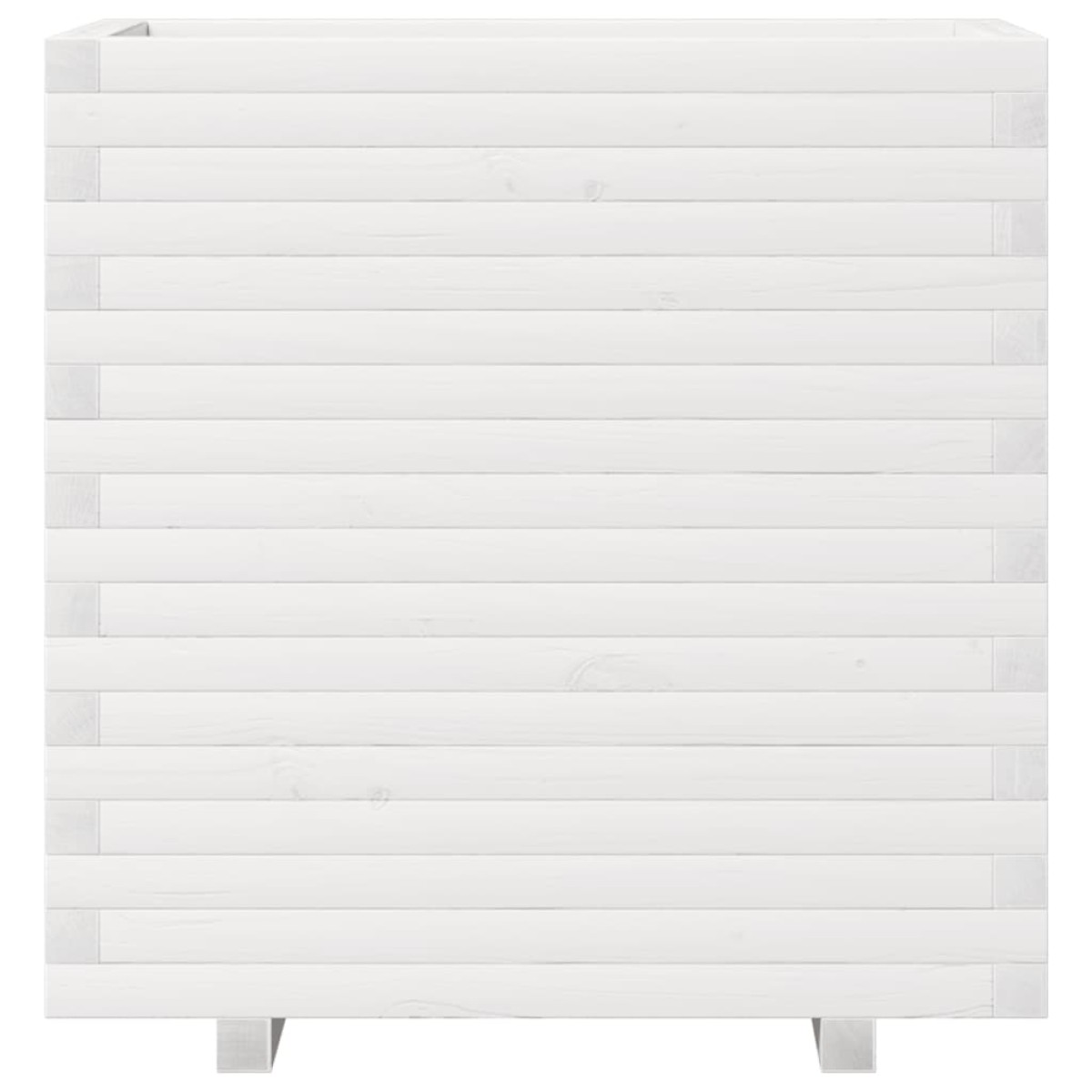 vidaXL Ζαρντινιέρα Λευκή 70x40x72εκ. από Μασίφ Ξύλο Πεύκου