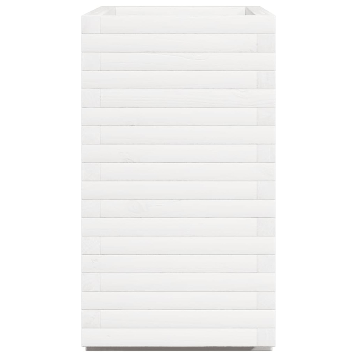 vidaXL Ζαρντινιέρα Λευκή 70x40x72εκ. από Μασίφ Ξύλο Πεύκου