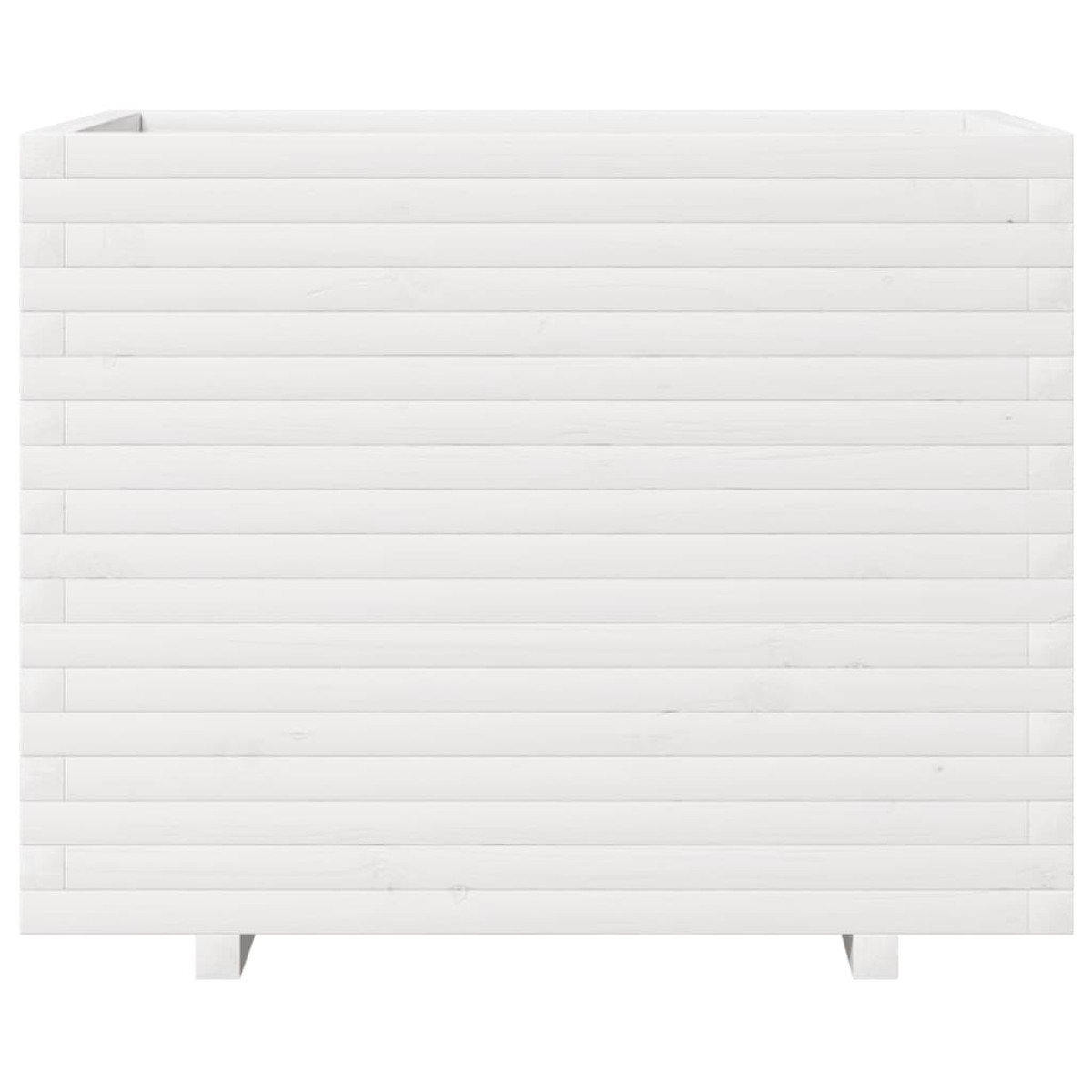 vidaXL Ζαρντινιέρα Λευκή 90x60x72 εκ. από Μασίφ Ξύλο Πεύκου