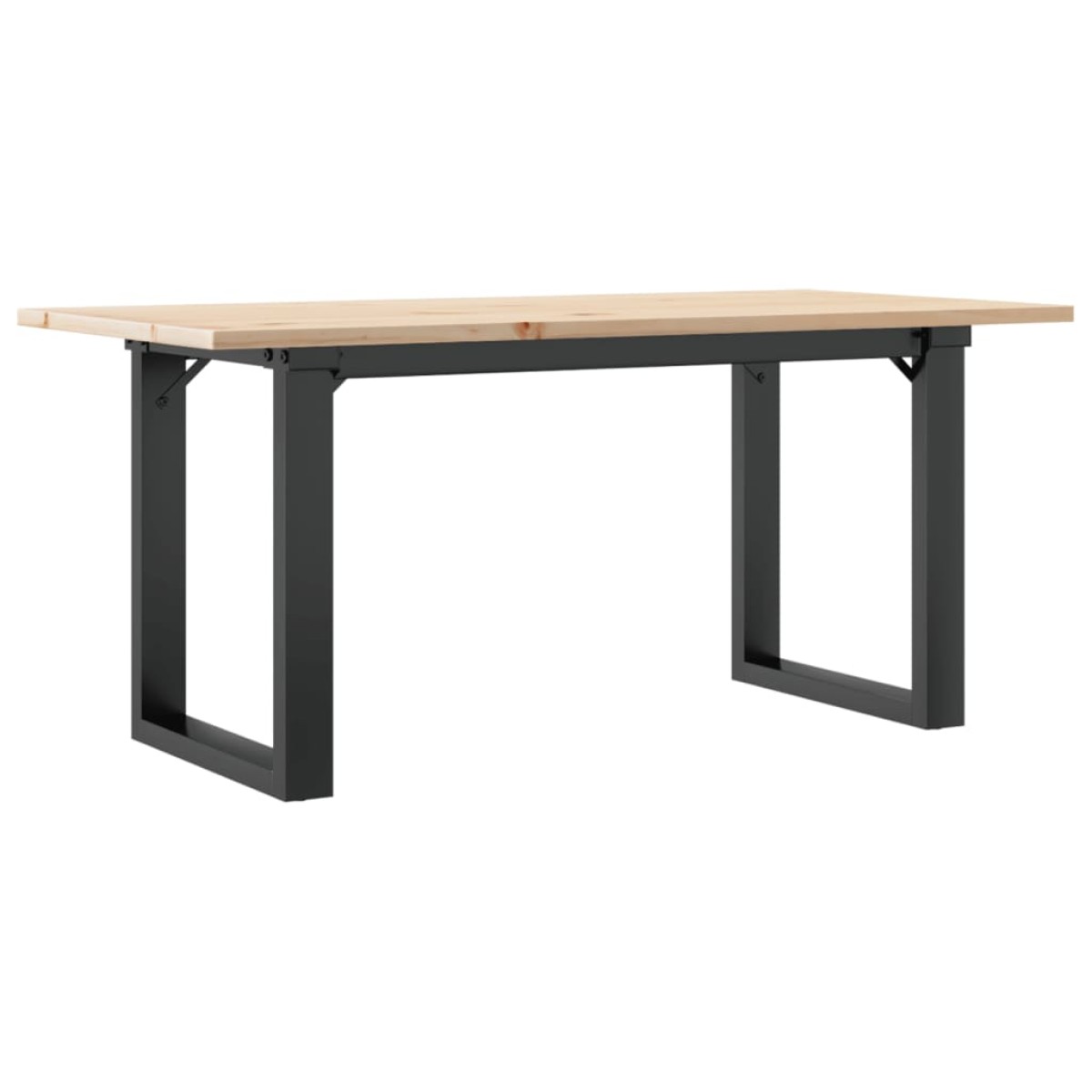 vidaXL Τραπεζάκι Σαλονιού Πλαίσιο Ο 90x40x45εκ Μασίφ Πεύκο/Ατσάλι