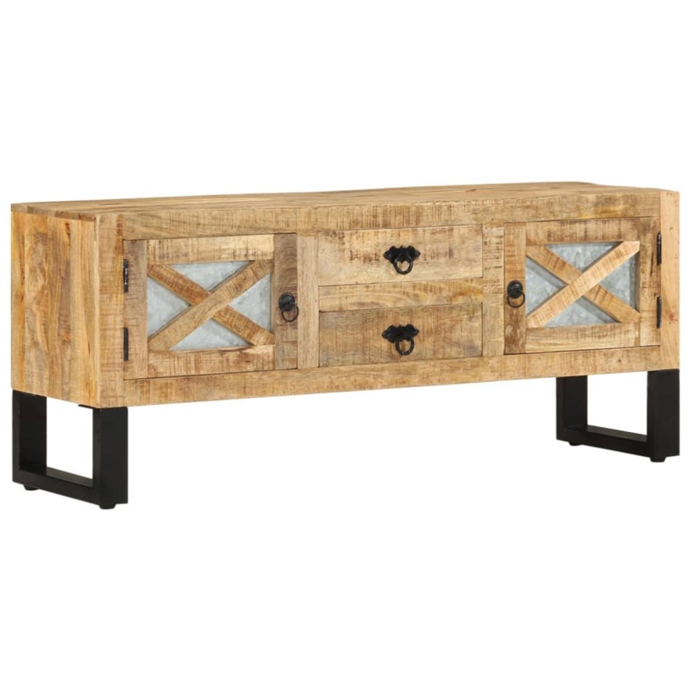 vidaXL Έπιπλο Τηλεόρασης 110 x 30 x 45 εκ. από Ακατέργαστο Ξύλο Μάνγκο