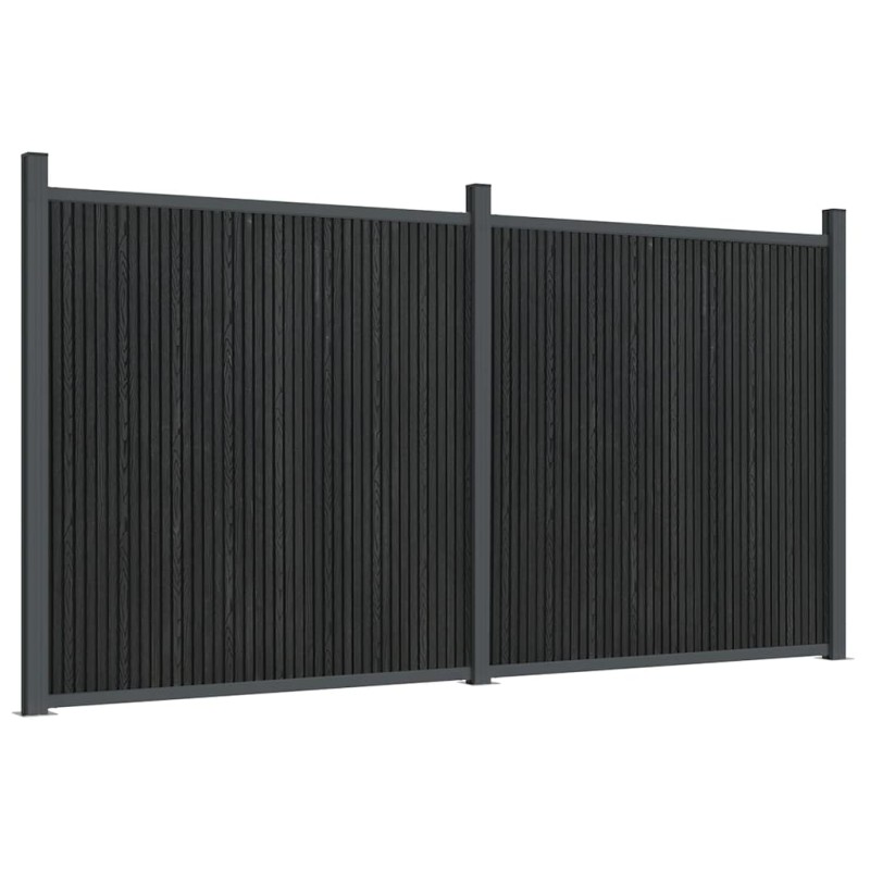 vidaXL Πάνελ Περίφραξης Γκρι 353 x 186 εκ. από WPC