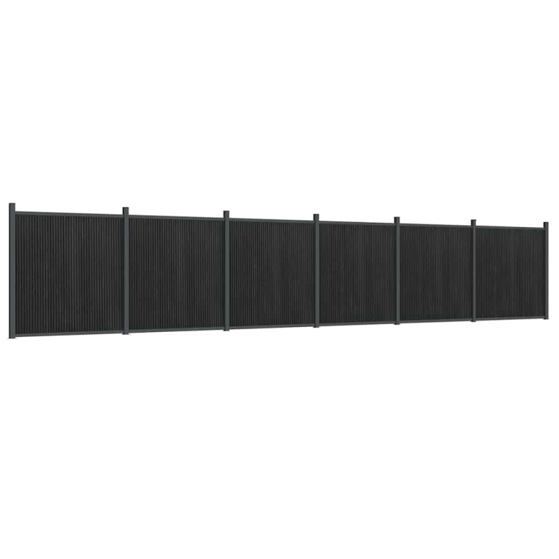 vidaXL Πάνελ Περίφραξης Γκρι 1045 x 186 εκ. από WPC