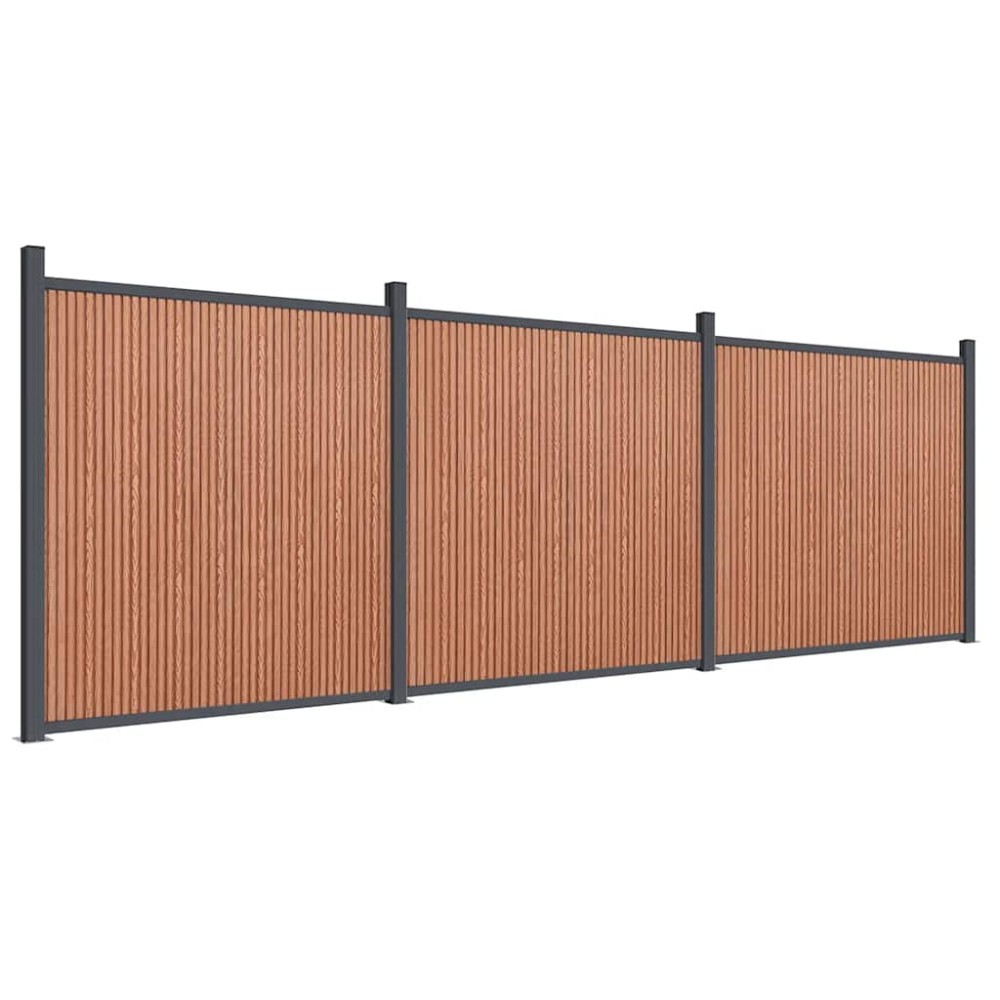 vidaXL Πάνελ Περίφραξης Καφέ 526 x 186 εκ. από WPC