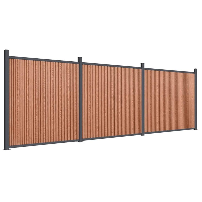 vidaXL Πάνελ Περίφραξης Καφέ 526 x 186 εκ. από WPC