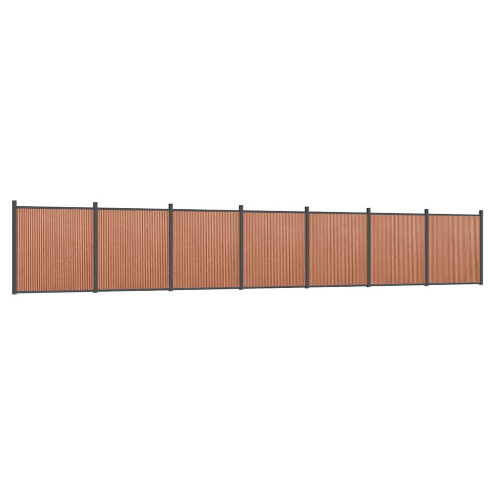 vidaXL Πάνελ Περίφραξης Καφέ 1218 x 186 εκ. από WPC