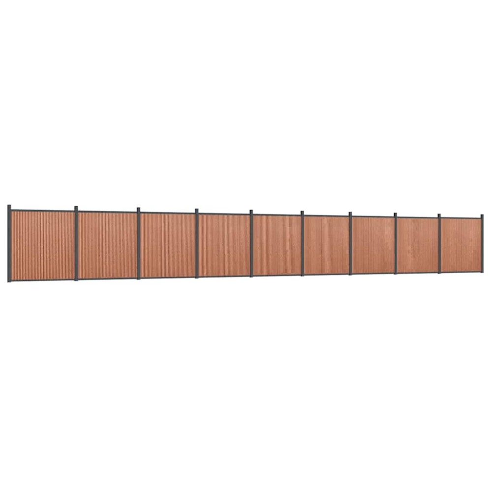 vidaXL Πάνελ Περίφραξης Καφέ 1564 x 186 εκ. από WPC