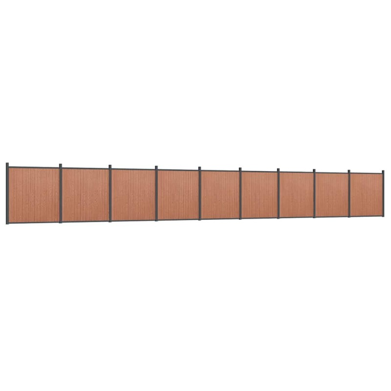 vidaXL Πάνελ Περίφραξης Καφέ 1564 x 186 εκ. από WPC