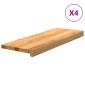 vidaXL Πατάκια Σκάλας 4 τεμ. Ανοιχτό Καφέ 70x25x2 cm Ξύλο Δρυός
