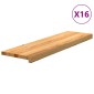 vidaXL Πατάκια Σκάλας 16 τεμ. Ανοιχτό Καφέ 90x25x2 cm Ξύλο Δρυός