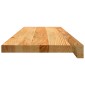 vidaXL Πατάκια Σκάλας 20 τεμ. Ανοιχτό Καφέ 80x25x2 cm Ξύλο Δρυός