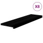 vidaXL Πατάκια Σκάλας 8 τεμ. Καφέ-Μαύρο 90x25x2 cm Ξύλο Δρυός