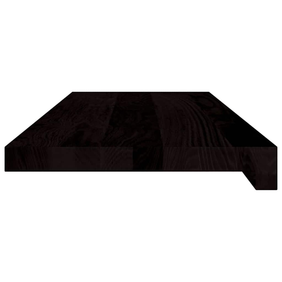 vidaXL Πέλματα Σκάλας 2 τεμάχια Καφέ-Μαύρο 70x30x2 cm μασίφ ξύλο δρυς