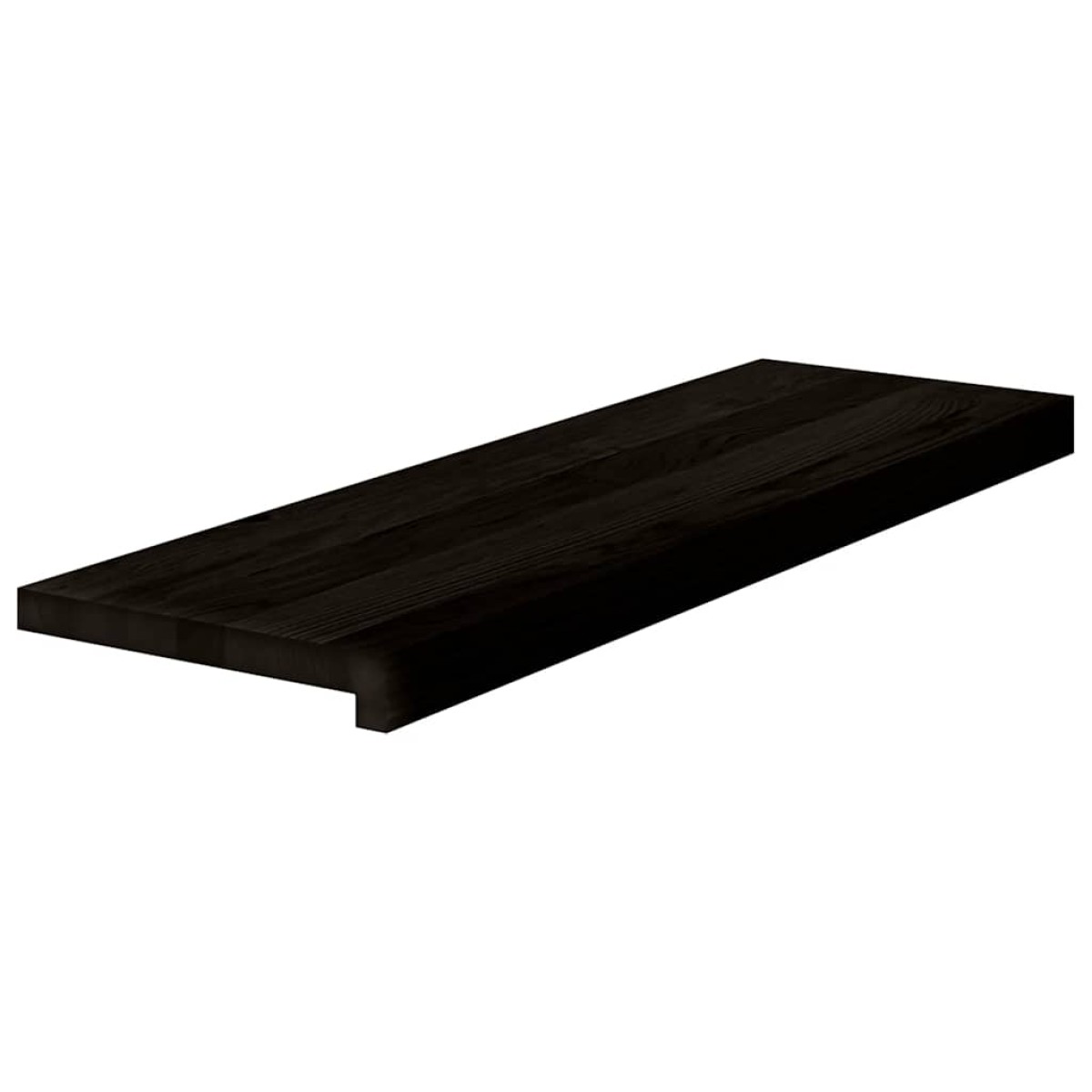 vidaXL Πέλματα Σκάλας 2 τεμάχια Καφέ-Μαύρο 80x30x2 cm Ξύλο μασίφ δρυς